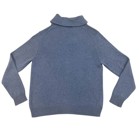 Brooks Brothers Mens Shawl Collar Sweater Blue Sz M Extra Fine 100% Lambs Wool - Picture 2 of 4